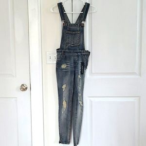 Dollhouse distressed overalls